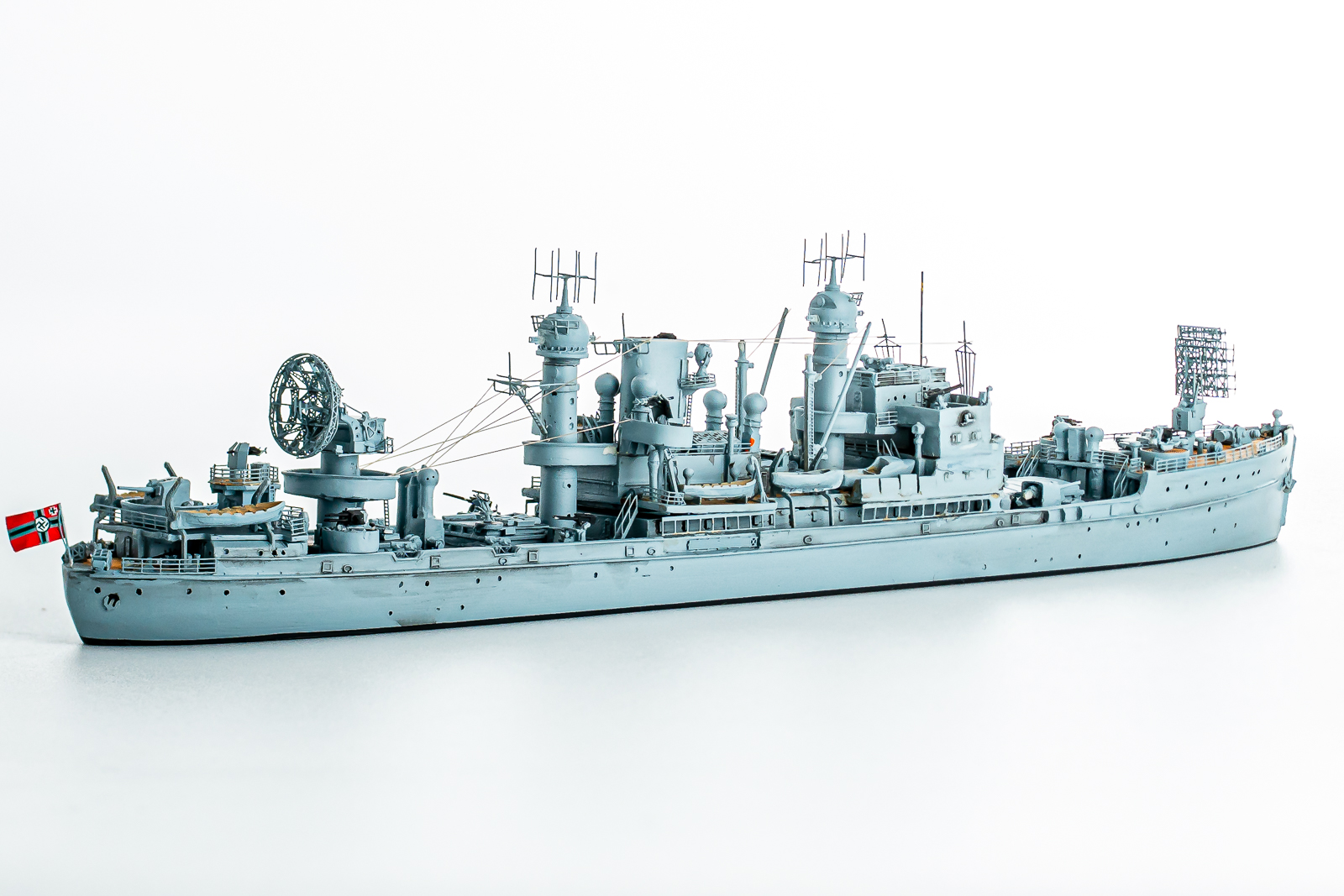 NIKOモデル 1/700 ドイツ海軍 夜間戦闘機誘導艦トーゴ1943 完成 Togo