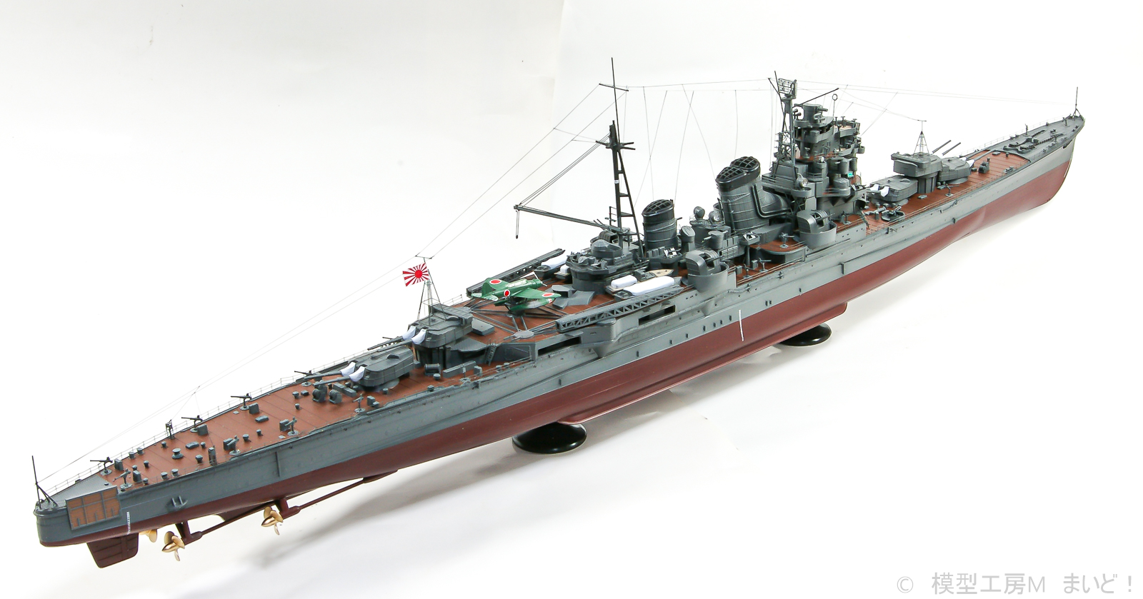 アオシマ 1/350　日本海軍　妙高型重巡洋艦　足柄　プラモデル　ディテールアップ完成品