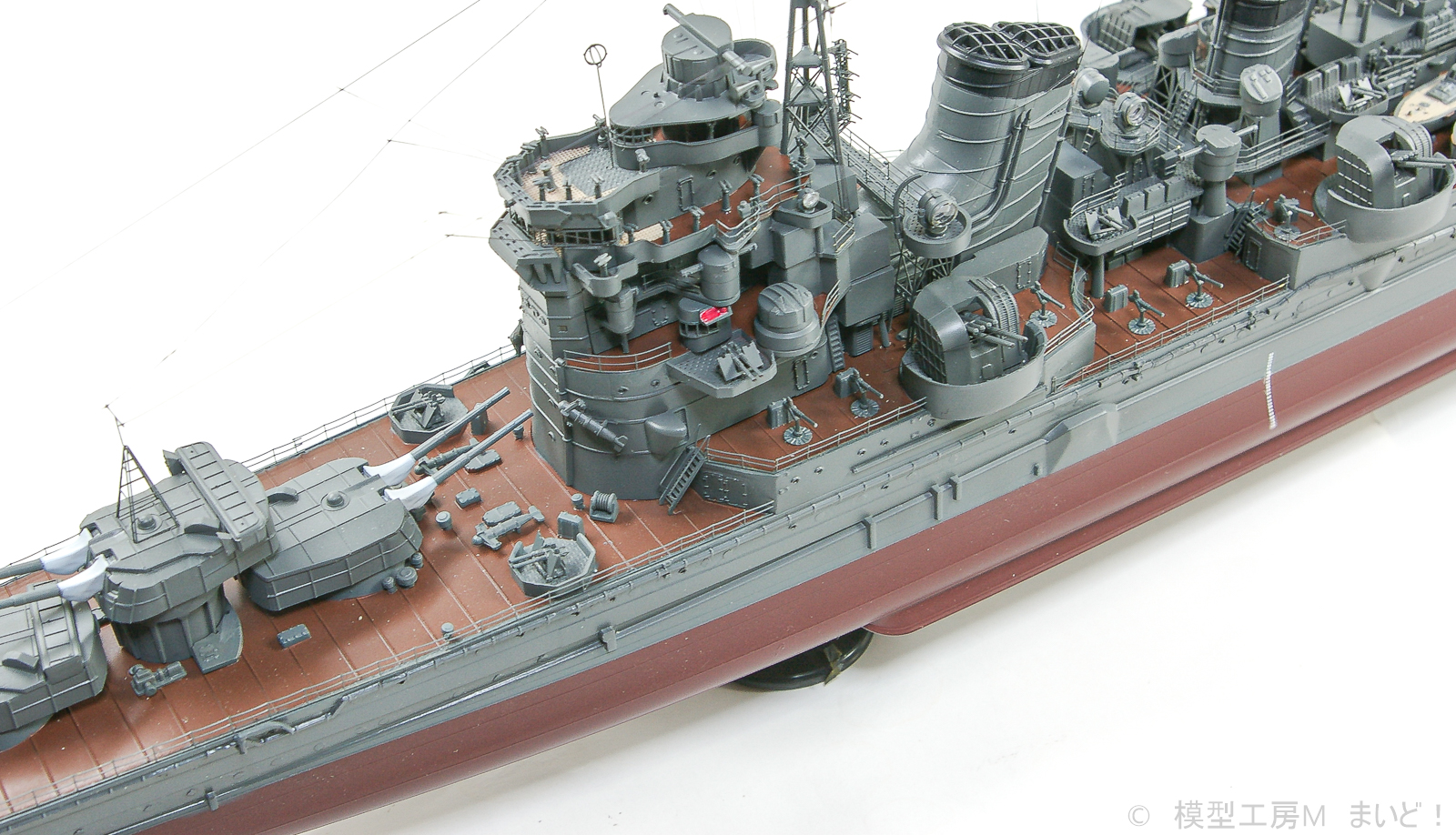 アオシマ 1/350　日本海軍　妙高型重巡洋艦　足柄　プラモデル　ディテールアップ完成品