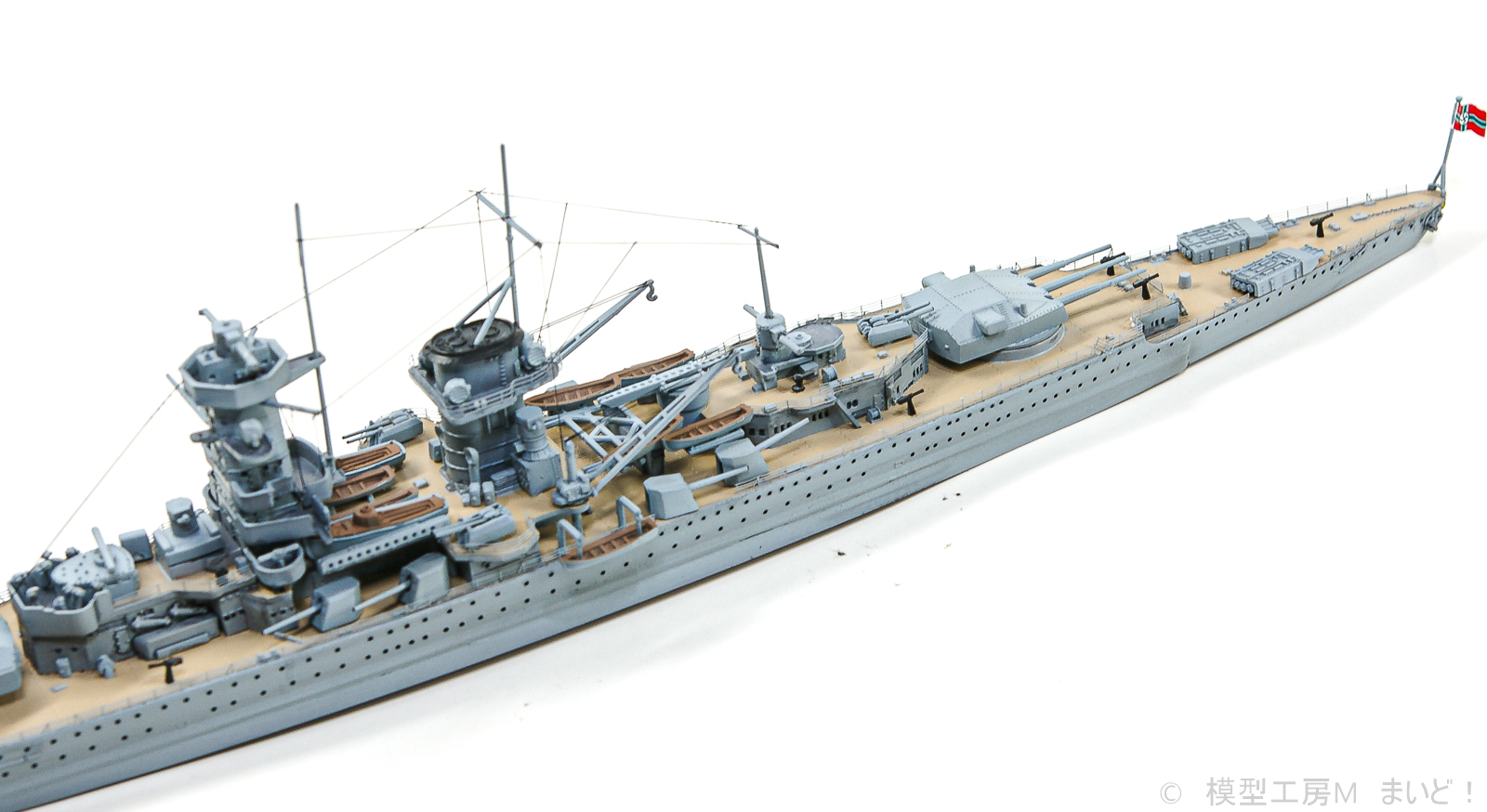 ピットロード／トランぺッター　1/700　ドイツ海軍装甲艦　ドイチュラント　プラモデル　ディテールアップ完成品