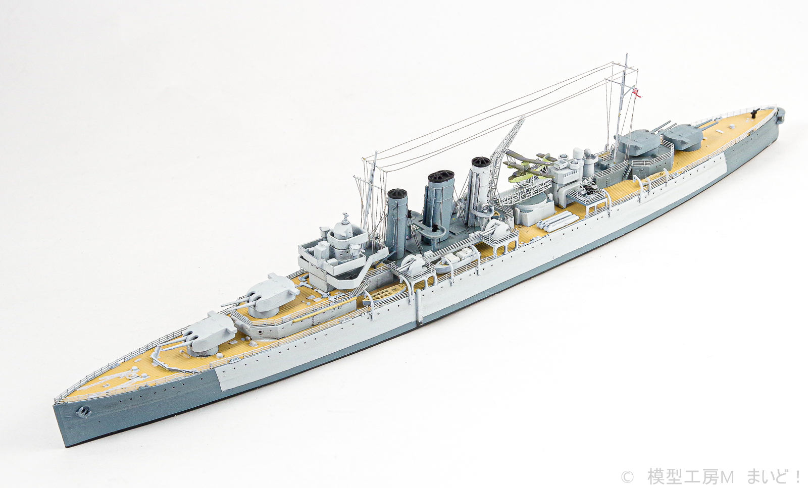 アオシマ旧版 1/700 イギリス重巡洋艦「ドーセットシャー」完成