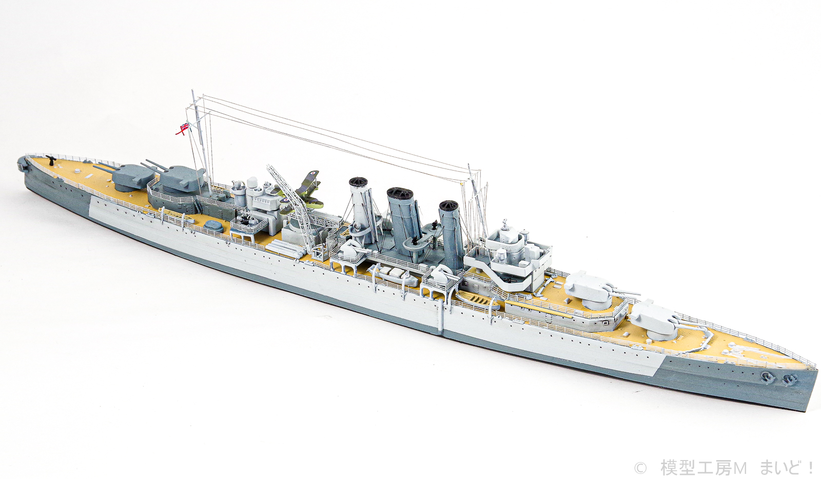 アオシマ　1/700 旧版　イギリス重巡洋艦　ドーセットシャー　完成品