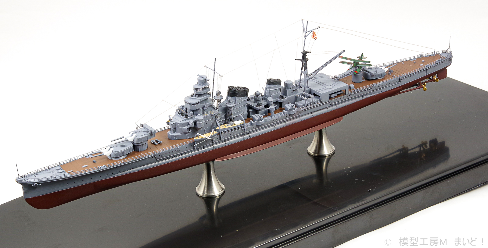ハセガワ　1/700　日本重巡洋艦　衣笠　フルハルスペシャル　プラモデル　完成