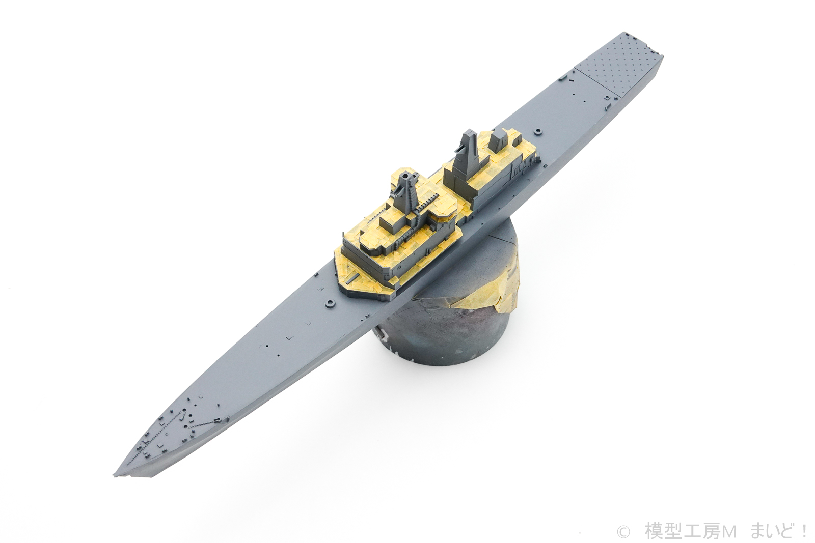 サイバーホビー　1/700 アメリカ海軍　原子力巡洋艦　ヴァ―ジニア　プラモデル制作中