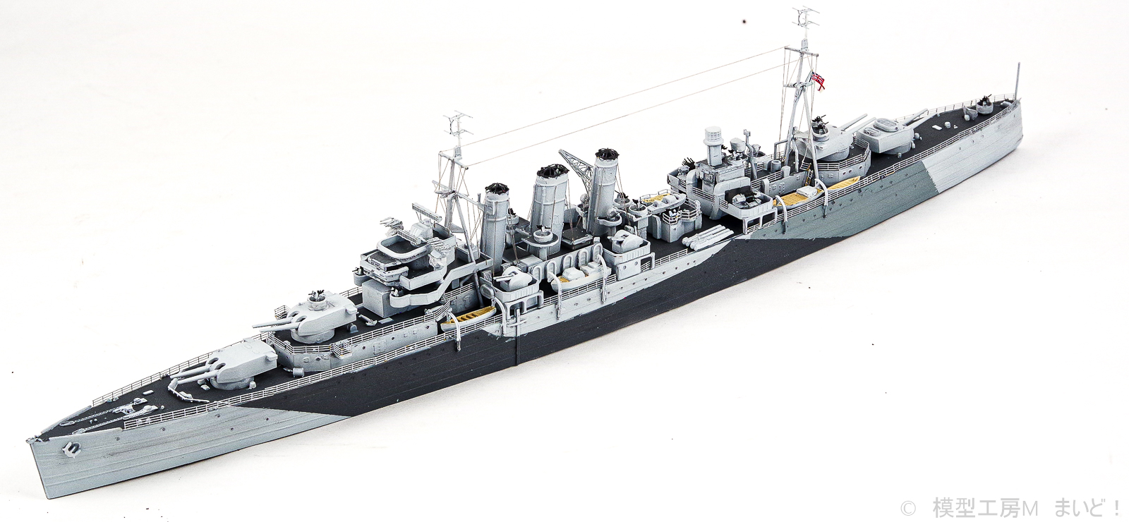 アオシマ 1/700 イギリス重巡洋艦「ノーフォーク」完成 AOSHIMA HMS