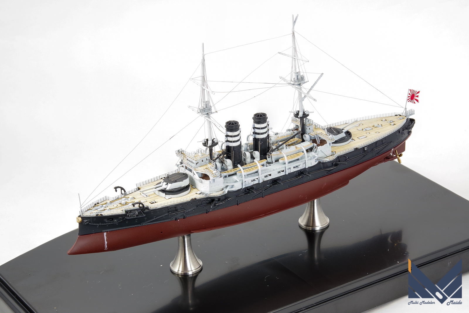 ハセガワ 1/700 日本海軍戦艦「三笠」竣工時 フルハル 完成品 HASEGAWA