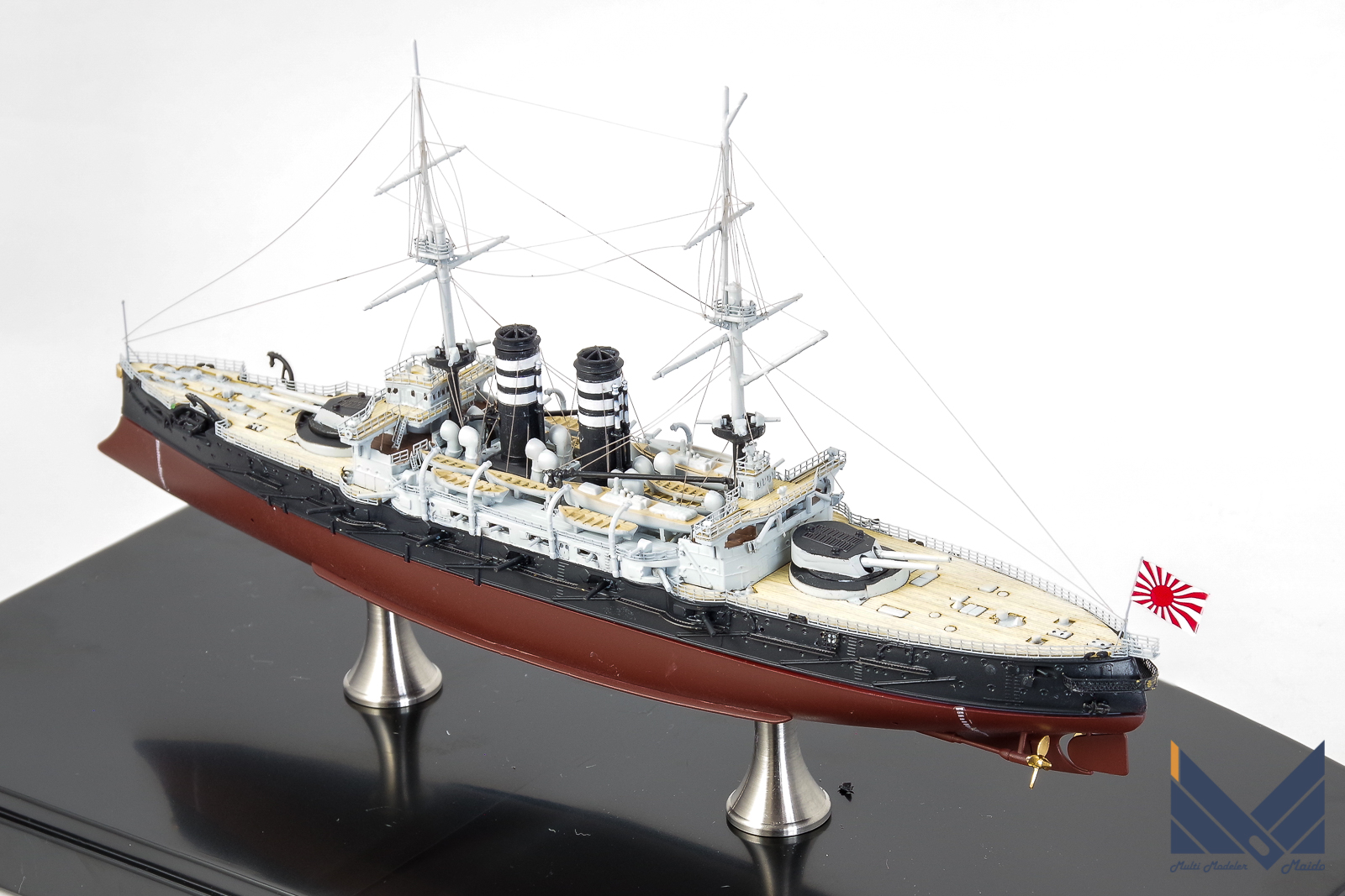 ハセガワ 1/700 日本海軍戦艦「三笠」竣工時 フルハル 完成品 HASEGAWA IJN MIKASA 艦船模型完成品 模型工房M