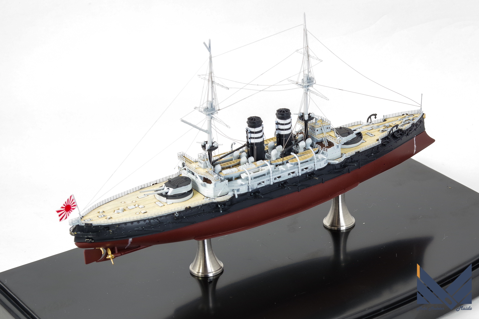 【全国無料2024】1/700 日本海軍 戦艦 三笠 フルハル ケース付き完成品 日本