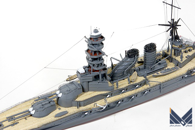 アオシマ 1/700 日本海軍戦艦「長門」1927（屈曲煙突）完成品 AOSHIMA