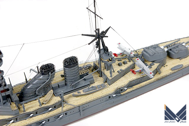 アオシマ 1/700 日本海軍戦艦「長門」1927（屈曲煙突）完成品 AOSHIMA 