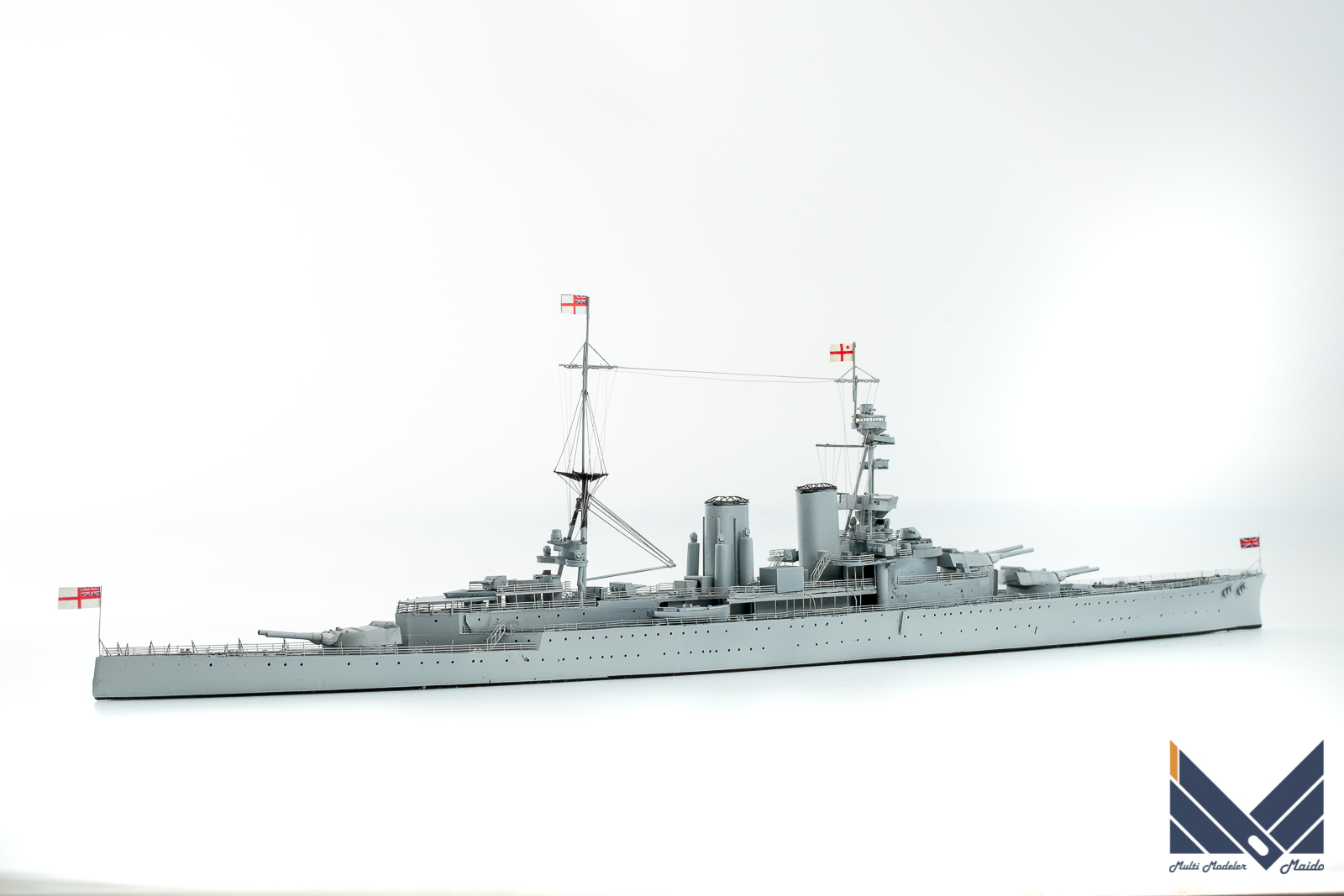 ポセイドンモデル　1/700　イギリス巡洋戦艦レナウン　レジンキット改造　1920  お召艦　完成品