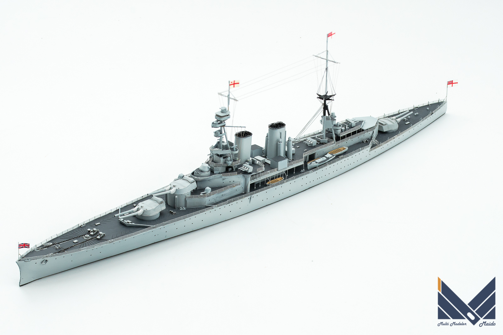 NIKOモデルの1/700 ドイツ海軍夜間戦闘機指揮艦　トーゴ　完成品