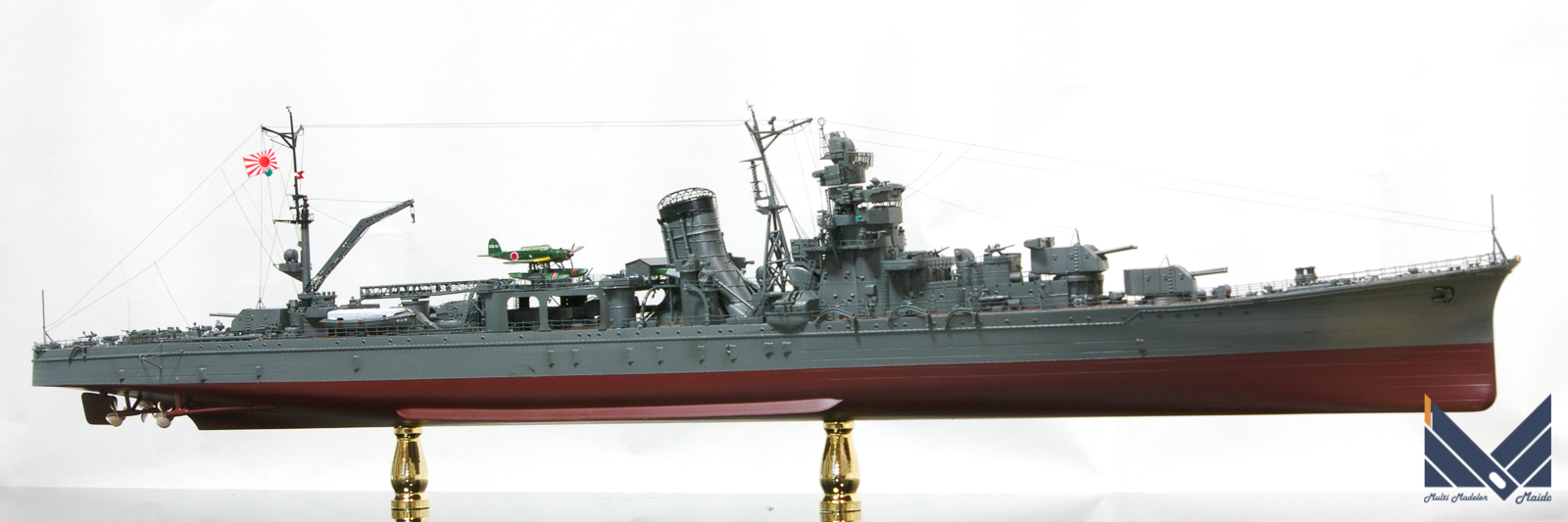 ハセガワ 1/350 日本海軍軽巡洋艦 矢矧 レイテ沖海戦時 完成品 Yahagi