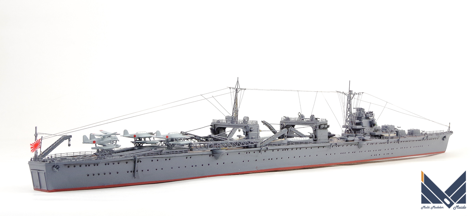 アオシマ 1/700 日本海軍水上機母艦「日進」完成品 NISSIN AOSHIMA 艦船模型完成品 - 模型工房M