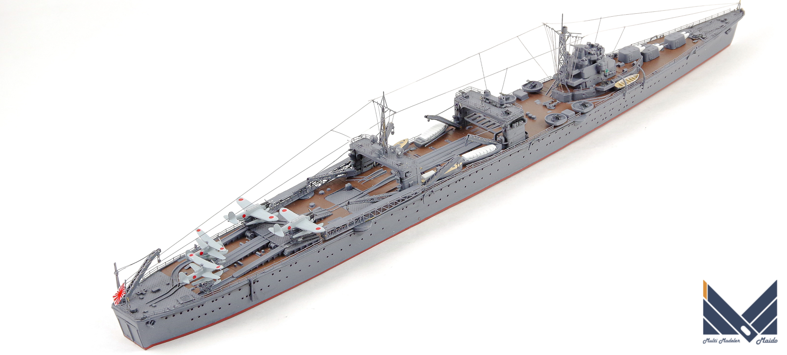 アオシマ　1/700　日本海軍水上機母艦　日進　プラモデル　完成品