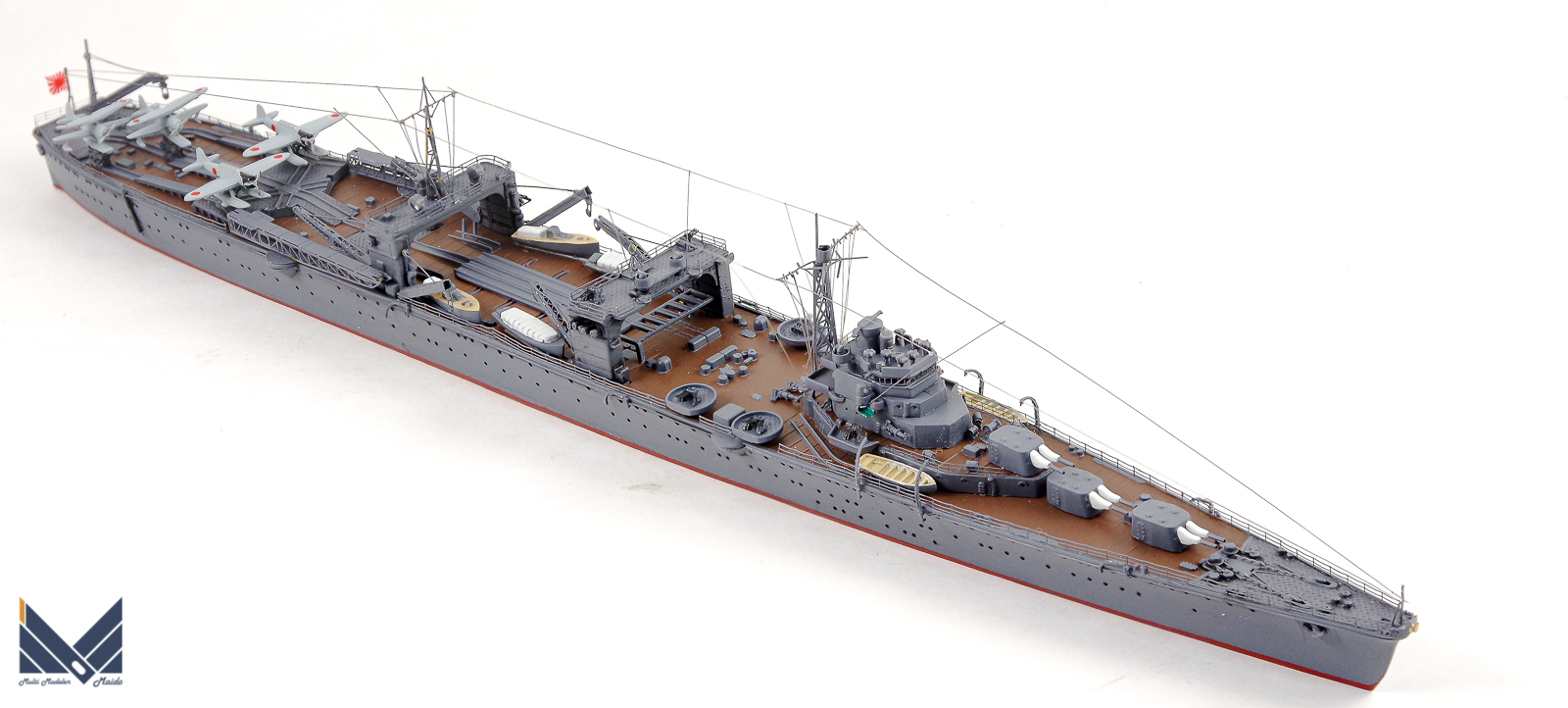 アオシマ　1/700　日本海軍水上機母艦　日進　プラモデル　完成品