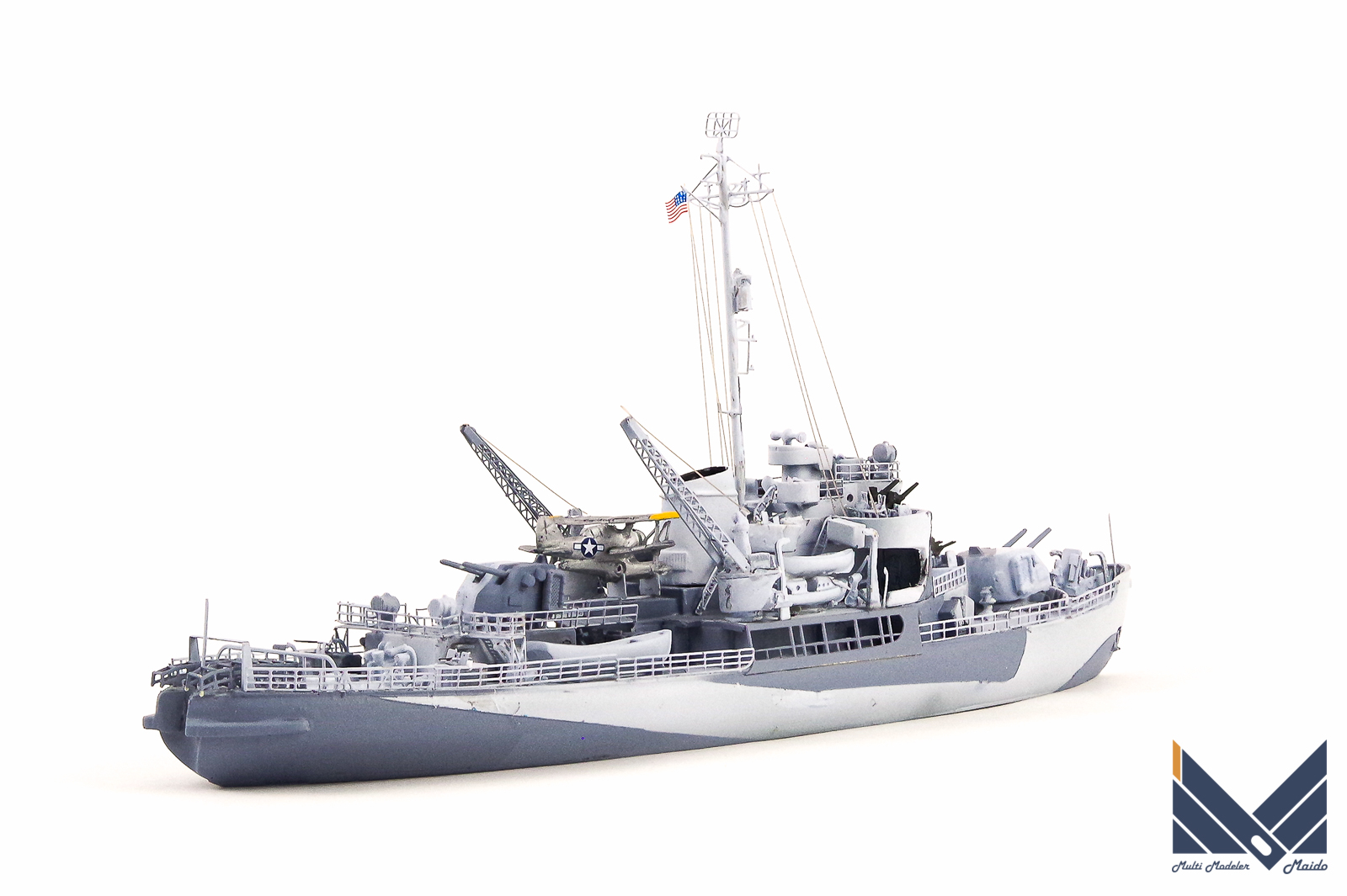 ニコモデル　1/700　アメリカ沿岸警備隊　砕氷艦　イーストウインド　レジンキット　完成品
