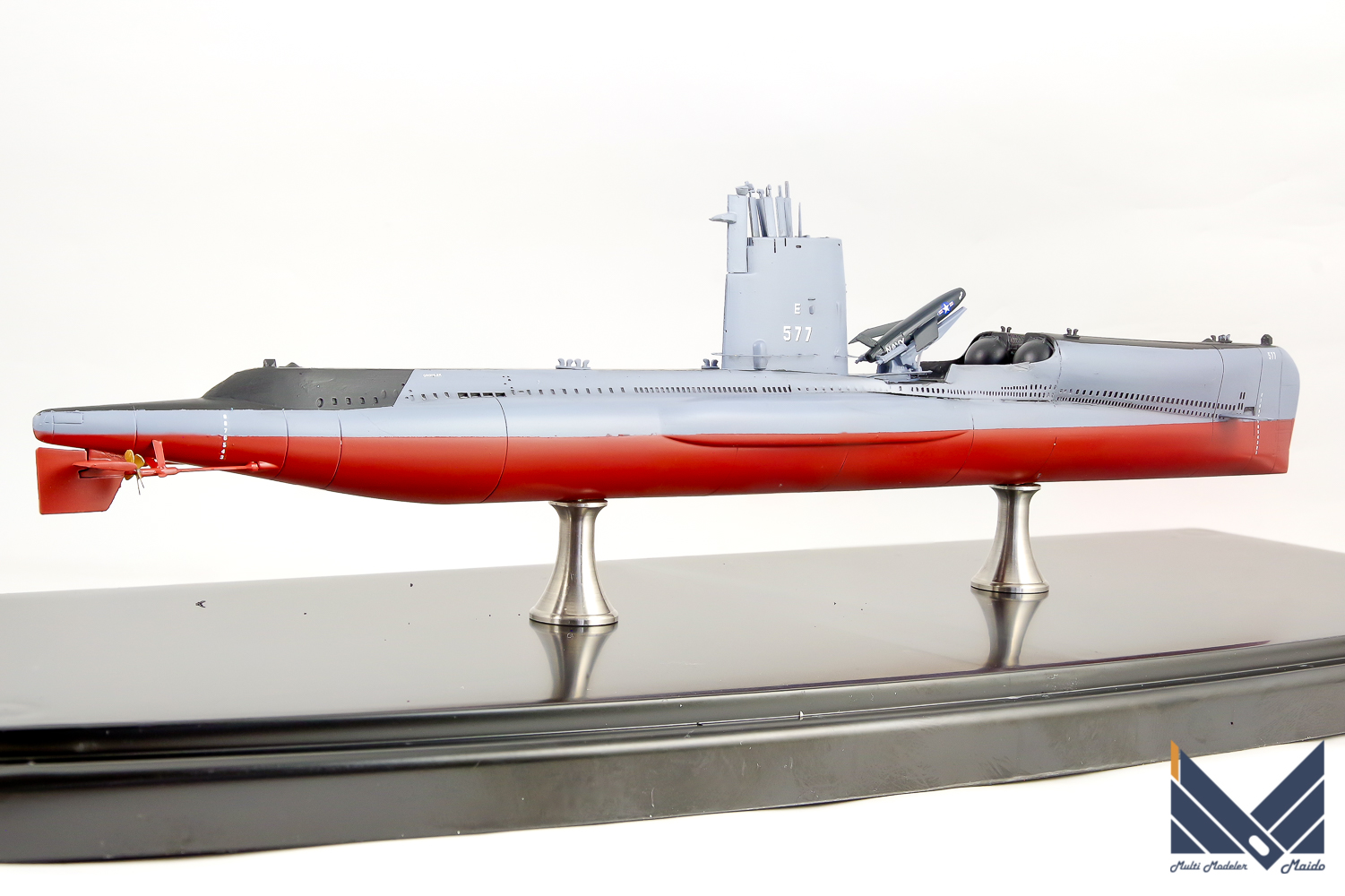 ミクロミル　1/350　アメリカ海軍　潜水艦グロウラー　プラモデル　完成品