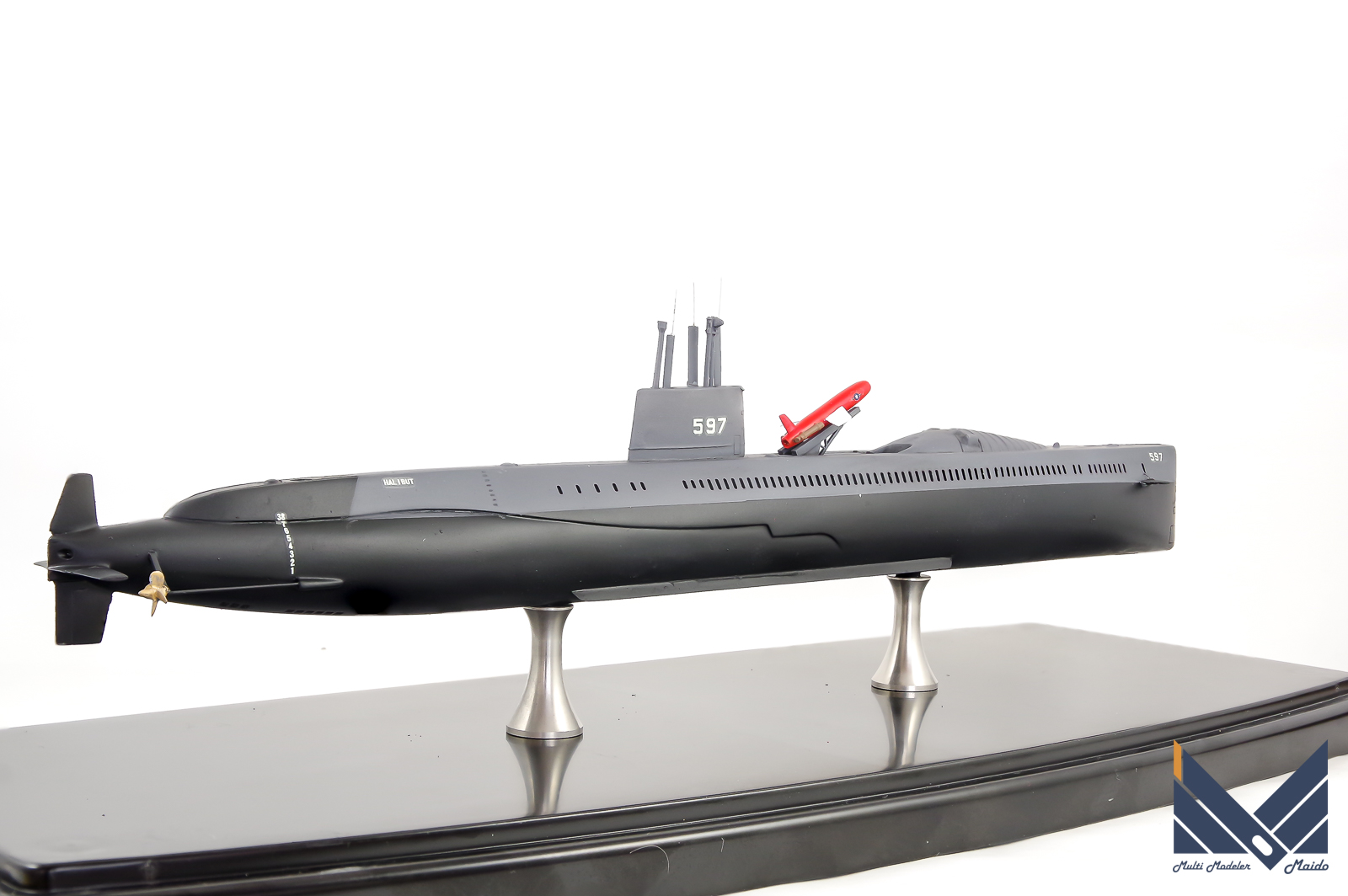 ピットロード　1/350　アメリカ海軍潜水艦　ハリバット　レジンキット　完成品