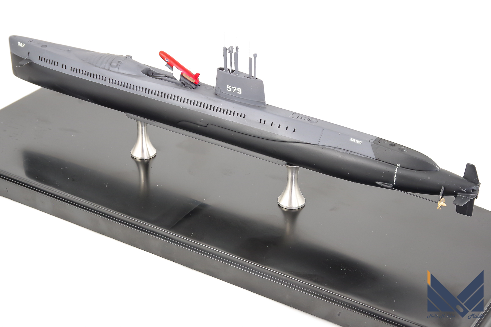 ピットロード　1/350　アメリカ海軍潜水艦　ハリバット　レジンキット　完成品