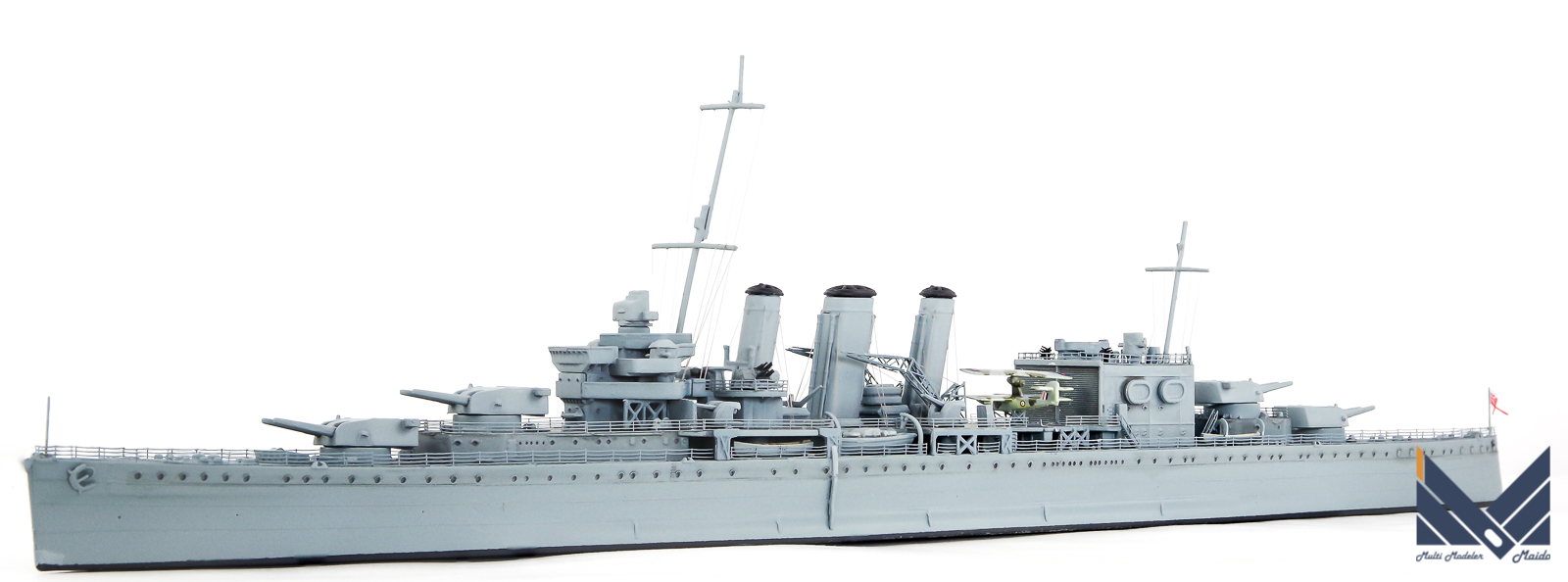 オシマ　1/700　イギリス重巡洋艦コーンウォール　プラモデル　完成品