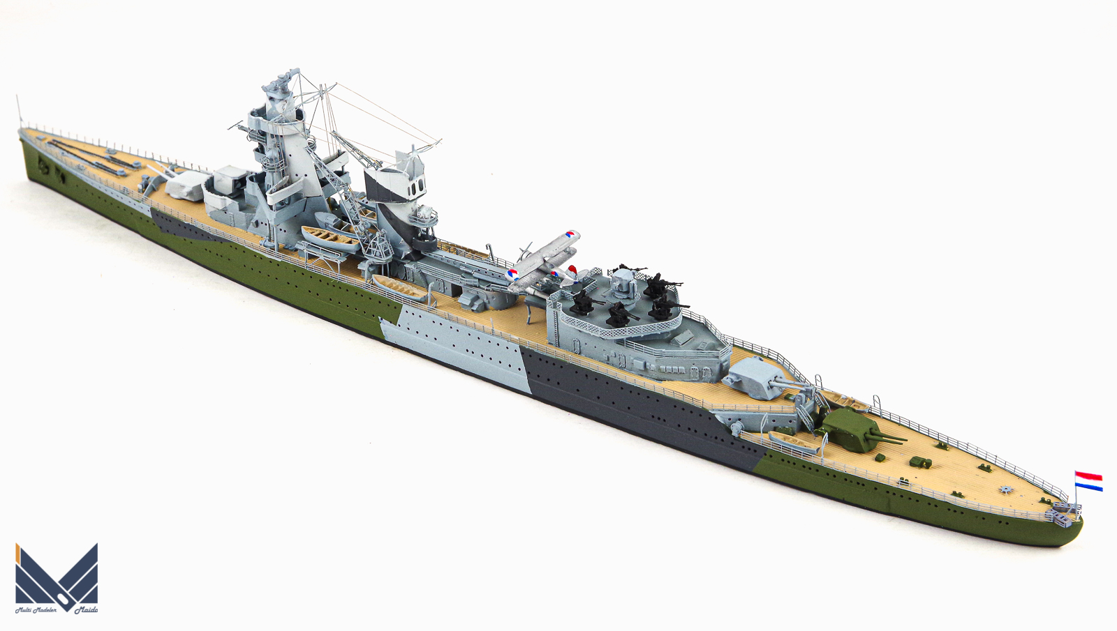 NIKOモデル　1/700　オランダ海軍軽巡洋艦　デ・ロイテル　レジンキット　完成品