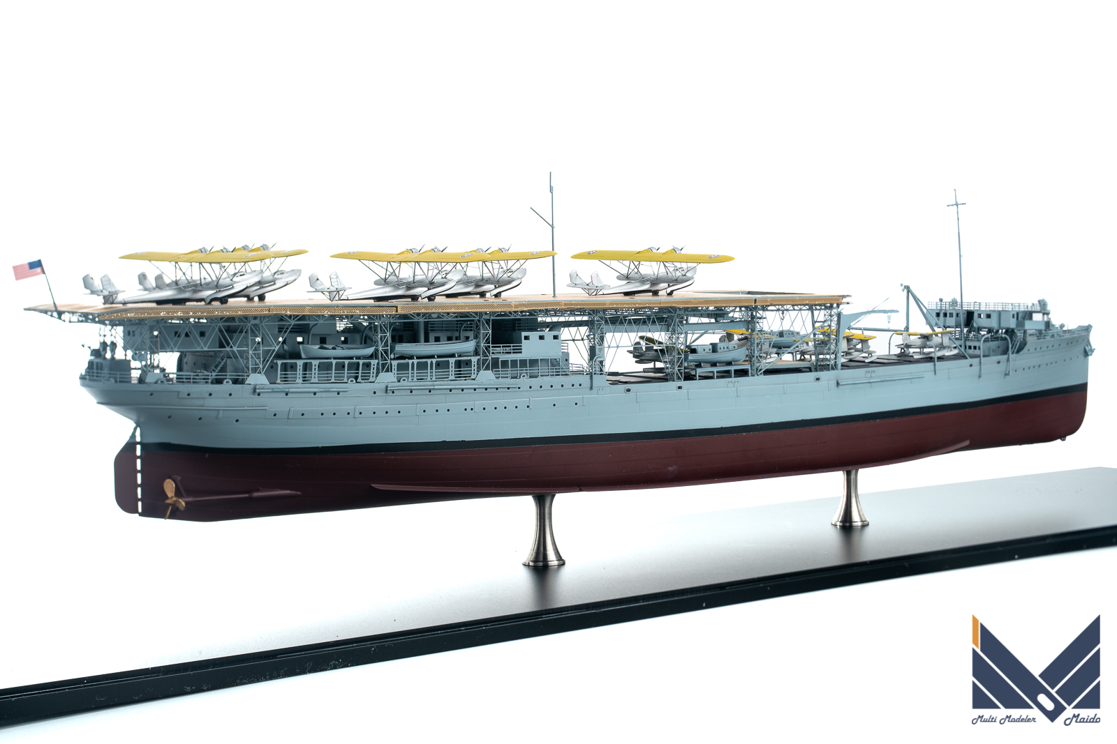 トランペッター　1/350 アメリカ海軍水上機母艦　ラングレー　プラモデル完成品
