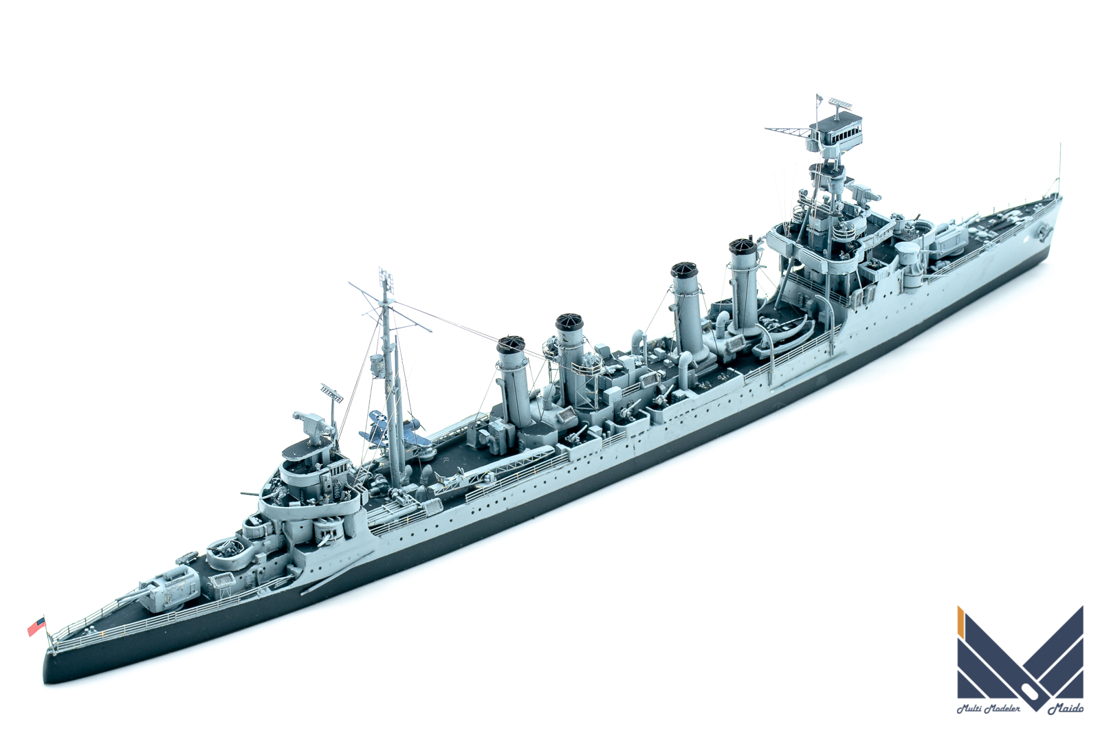 NIKOモデル　1/700　アメリカ海軍軽巡洋艦マーブルヘッド　レジンキット　完成品