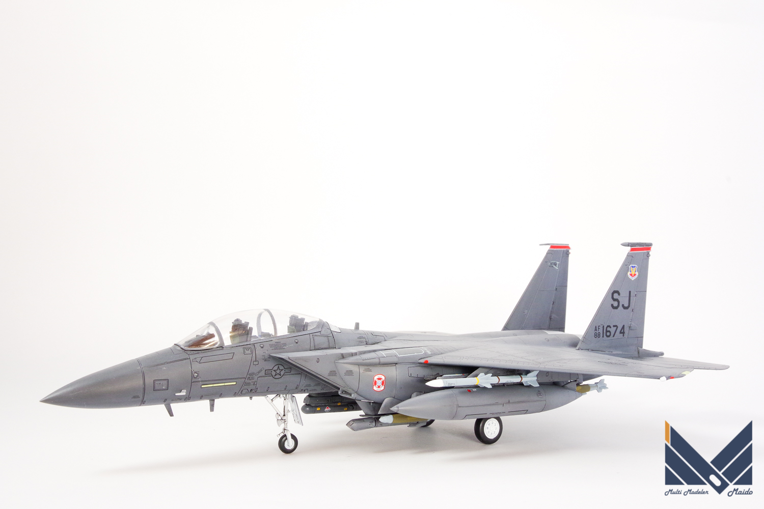 ハセガワ 1/48 F-15Eストライクイーグルの素人制作完成品 - プラモデル