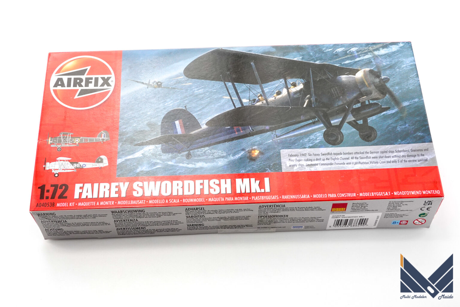 エアフィックス 1/72 フェアリーソードフィッシュMk1 チャンネルダッシュ キットレビュー Swordfish AIRFIX 模型工房M