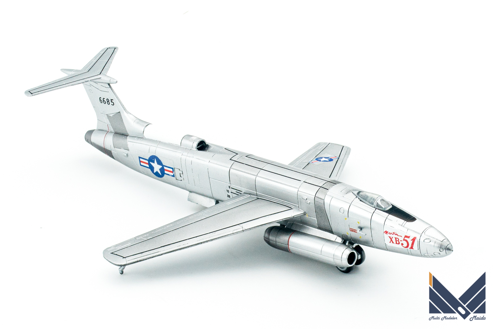 ビーバーコーポレーション　1/144　アメリカ空軍試作爆撃機XB-51　３Dプリンタキット　完成品
