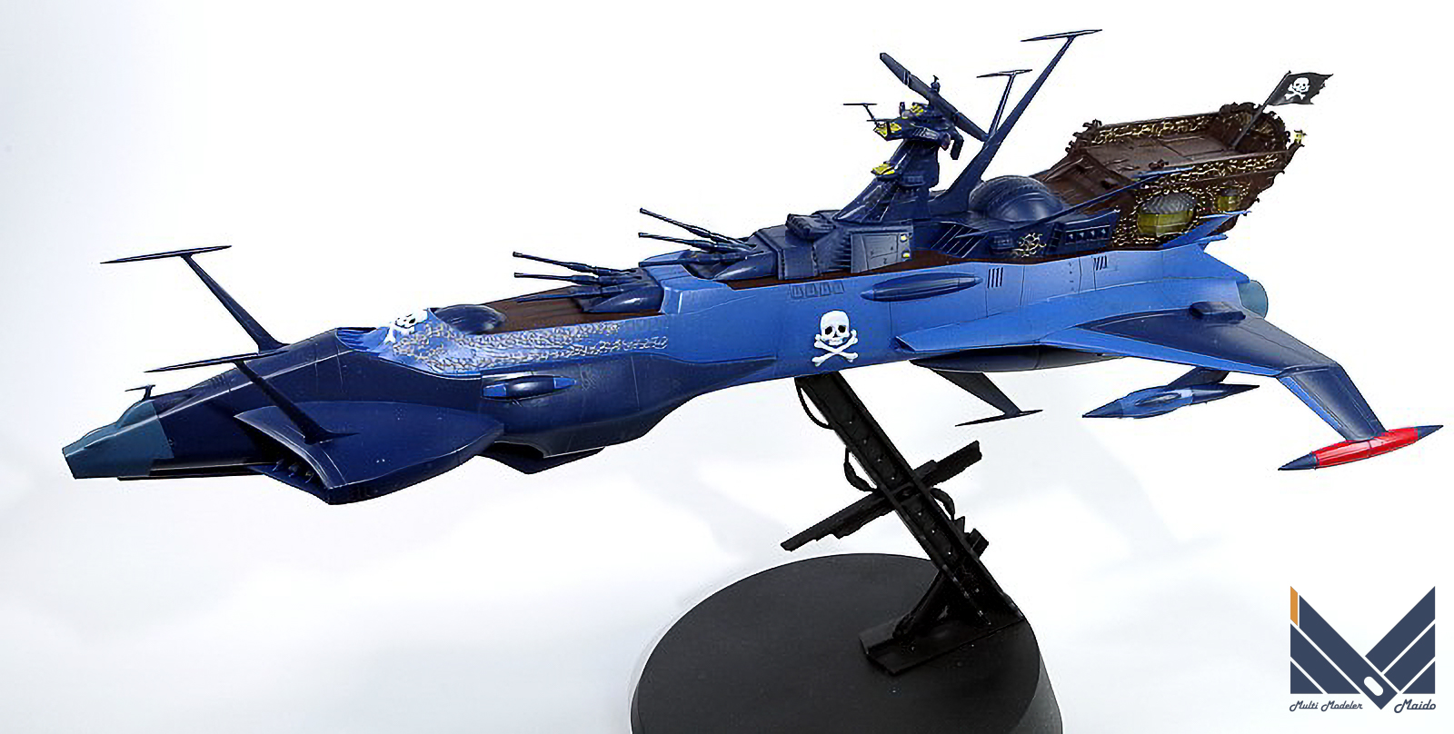 ハセガワ 1/1500 ＴＶ版アルカディア号 完成品HASEGAWA Space Pirate 