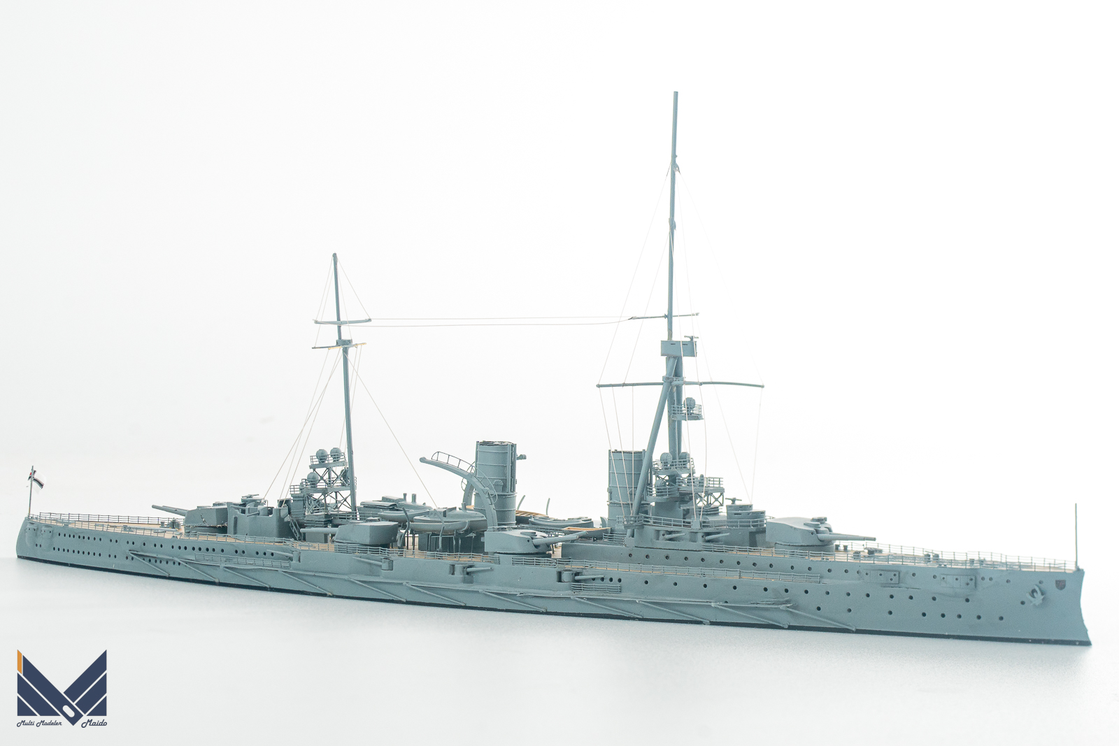 コンブリック　1/700　ドイツ海軍　装甲巡洋艦　ブルッヒャー　レジンキット　完成品