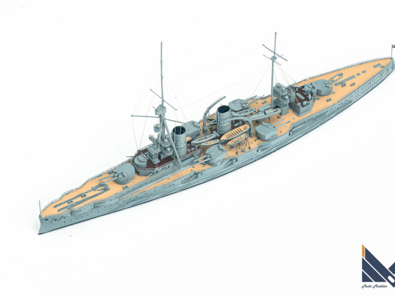コンブリック　1/700　ドイツ海軍　装甲巡洋艦　ブルッヒャー　レジンキット　完成品