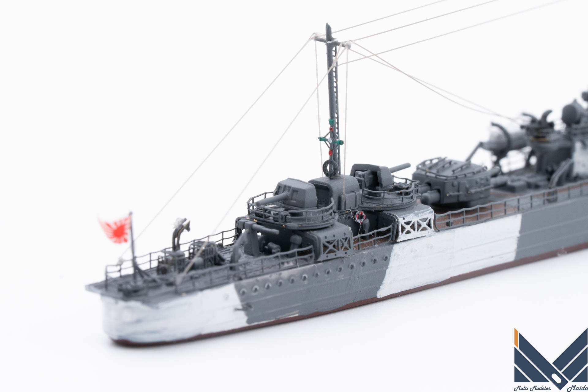 ヤマシタホビー　1/700　日本海軍睦月型駆逐艦　睦月　迷彩　プラモデル　完成品