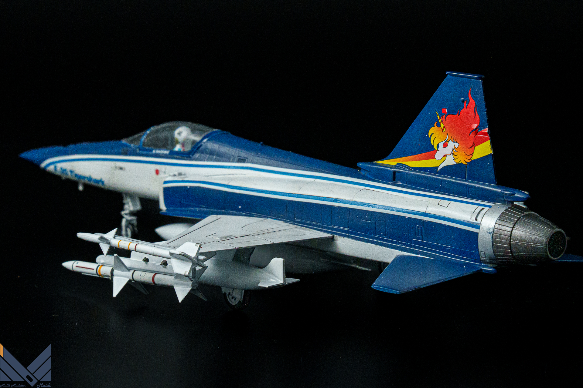 ハセガワ　1/72 Ｆ-20　タイガーシャーク　エリア88　風間真　完成品